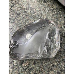 Garanti Cristal d’Arques 24% Lead Crystal Dolphin  Figurine Paper Weight, France